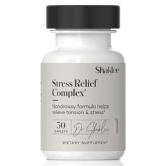 Shaklee Stress Relief Complex bottle and label on white background