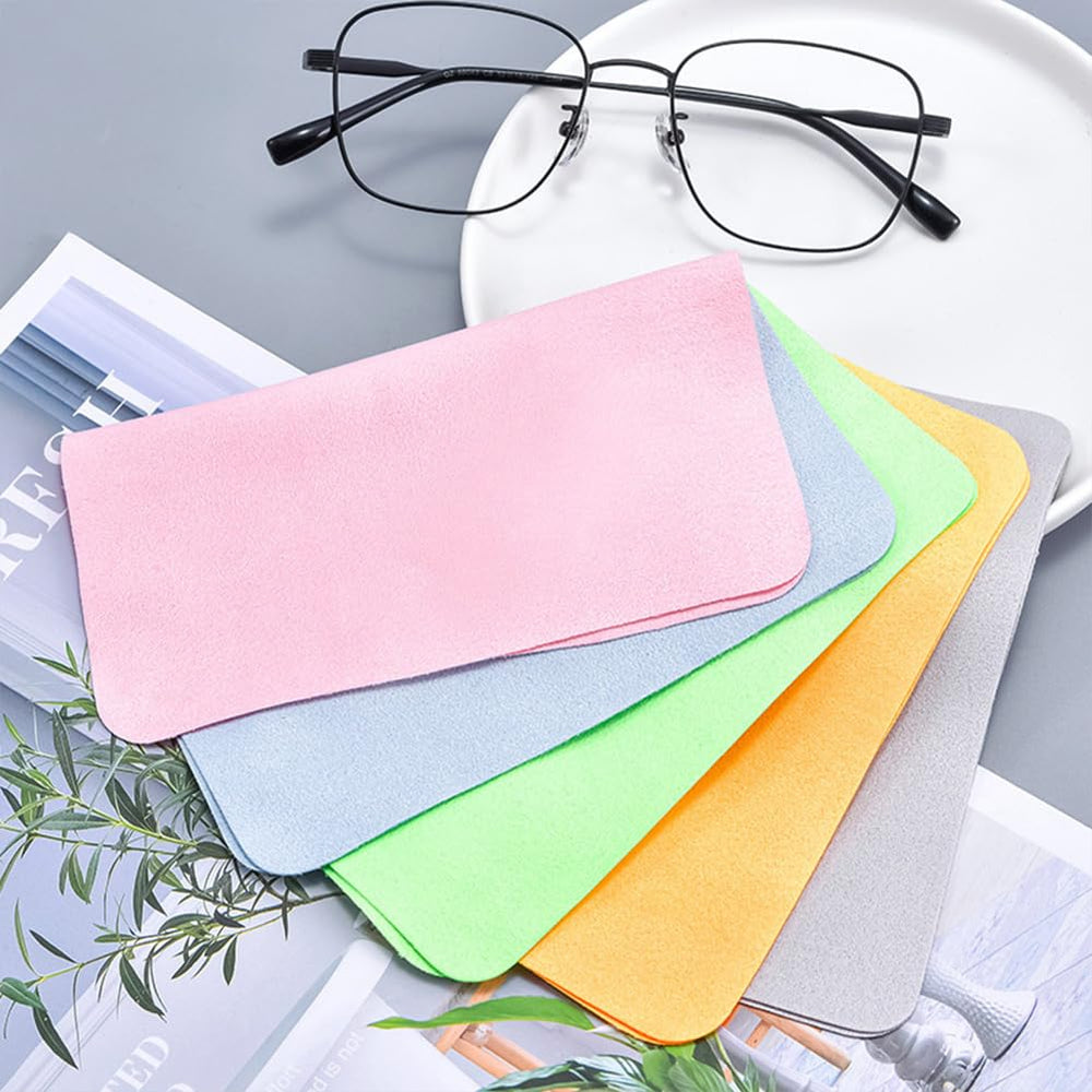 Double-sided microfiber glasses cleaning cloth