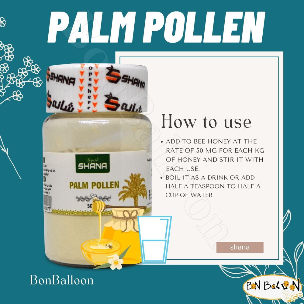 Shana Palm Pollen Powdered Date powder in a smoothie