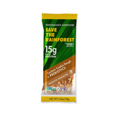 SHANTI BALANCE gut-health cashew cookie dough bar front view emphasizes protein-packed snack