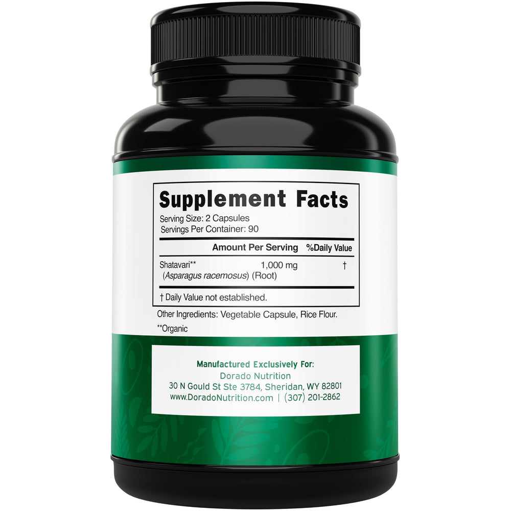 Shatavari capsules supporting hormone balance and prolactin production