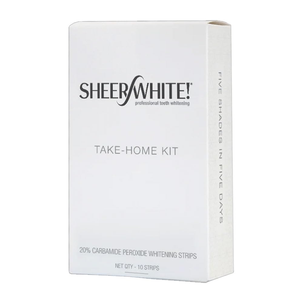 Box of Sheer White Teeth Whitening Strips and applicator