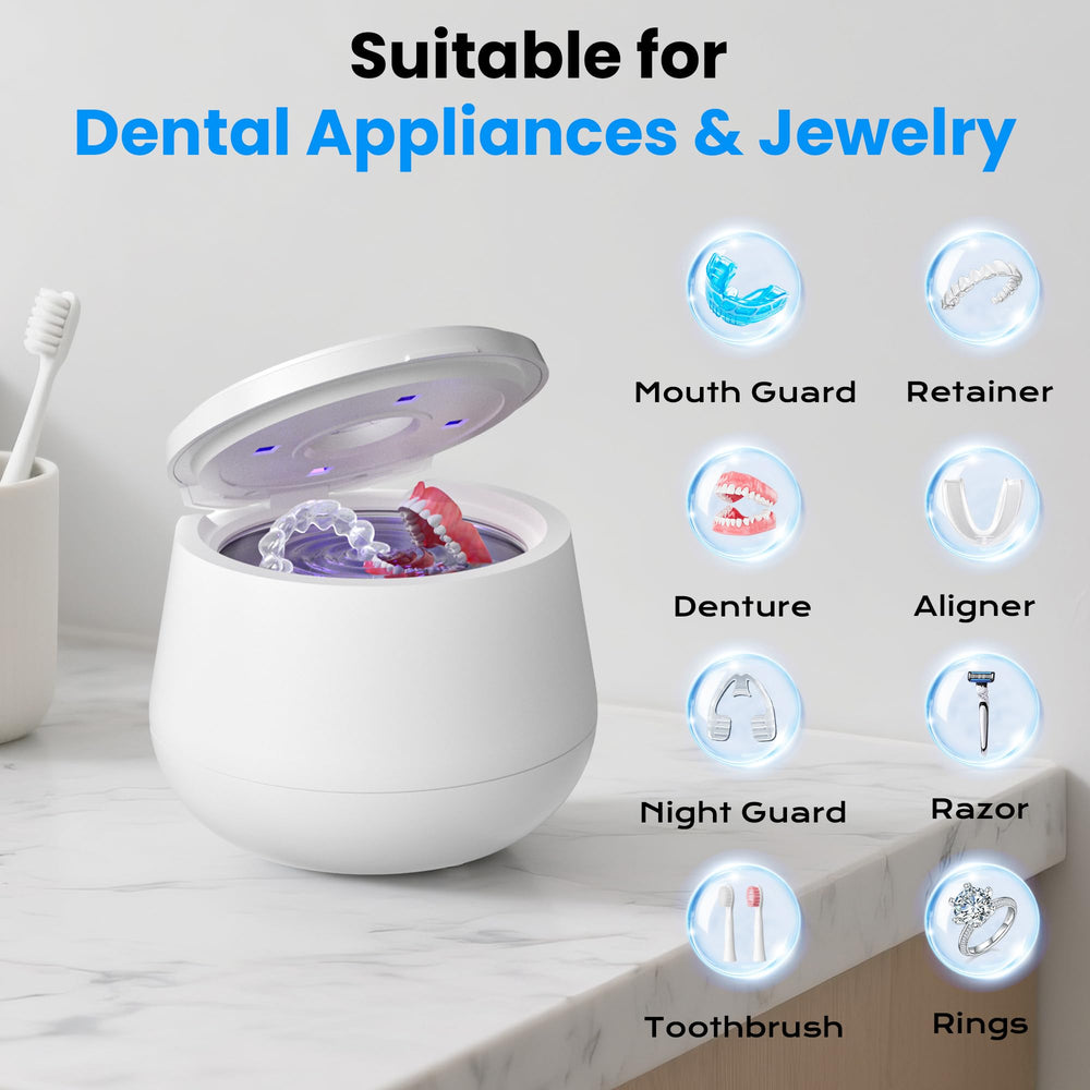 Shelf and tweezers included for cleaning small items