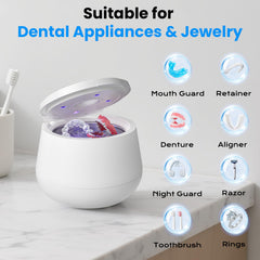 Shelf and tweezers included for cleaning small items