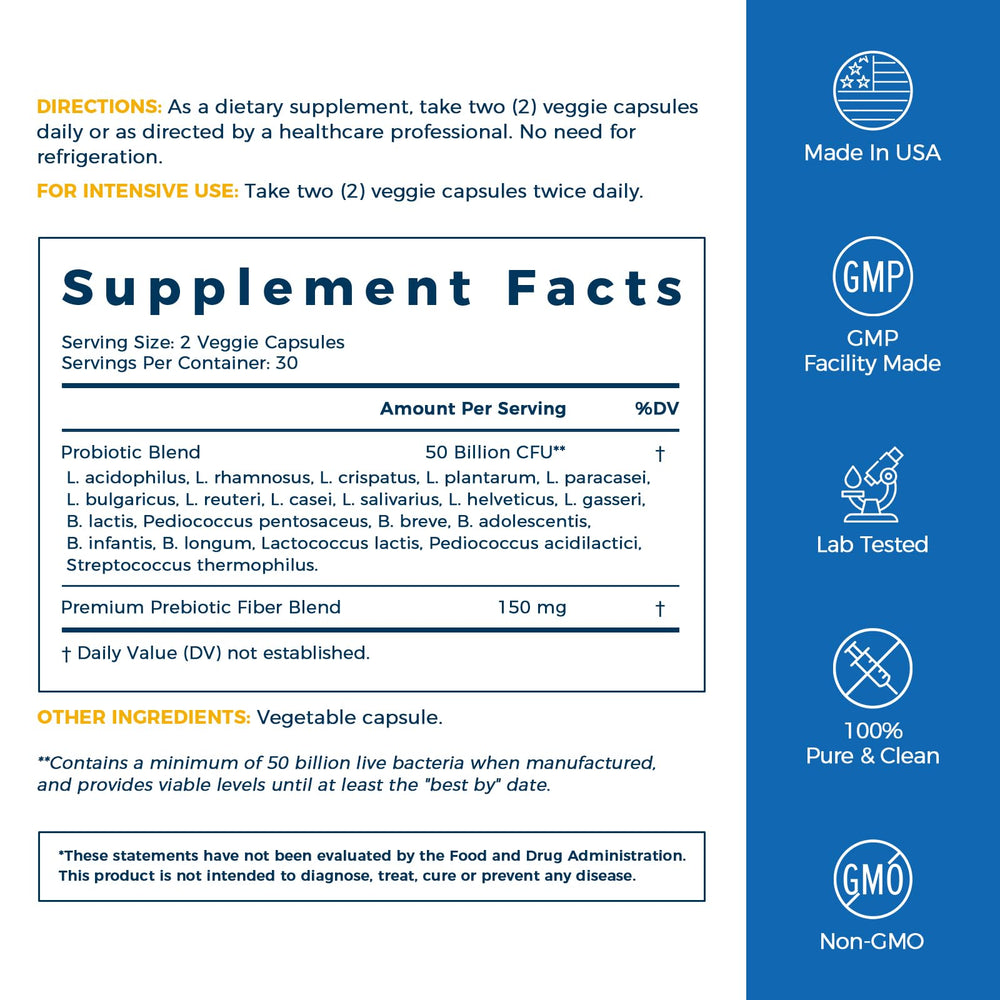 Shelf-stable probiotic bottle for long-term storage