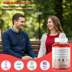 Non-GMO vegan biotin gummies close-up