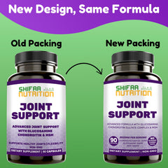 Close-up of Joint Support ingredients: Glucosamine, Chondroitin, MSM