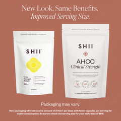 Label showing 3000mg AHCC per serving