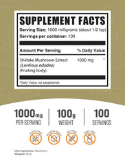 Container of shiitake mushroom extract powder
