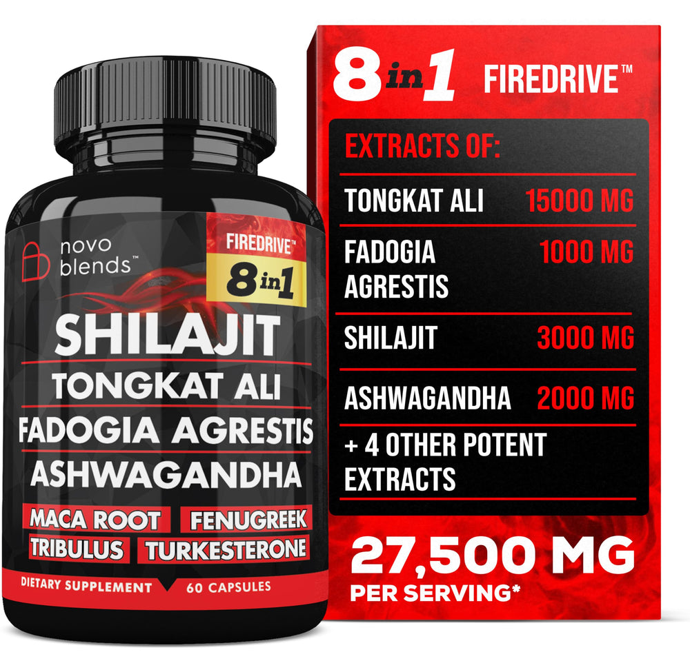 Shilajit 3000mg and Tongkat Ali 15000mg front view