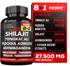 Shilajit 3000mg and Tongkat Ali 15000mg front view