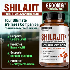 Shilajit mineral supplement with 85+ trace minerals for energy and immune support
