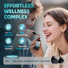 Close-up of Shilajit Drops product label