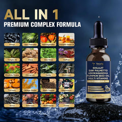 Shilajit drops with saw palmetto and KSM-66 Ashwagandha