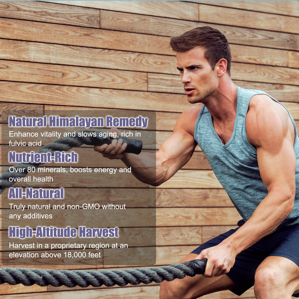 Lifestyle shot of adults taking shilajit gummies