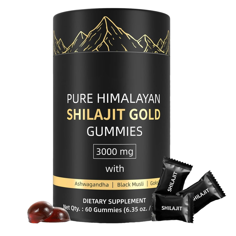 Hero image of Shilajit Gummies bottle with 60 gummies