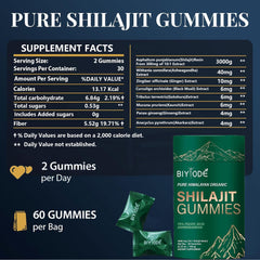 Shilajit gummies sourced from Himalayan Gilgit-Baltistan