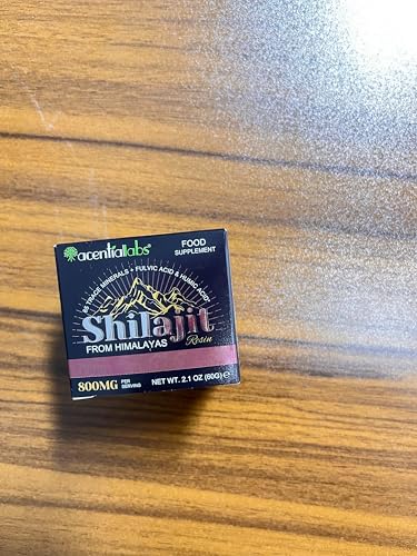 Close-up of Shilajit resin texture and color