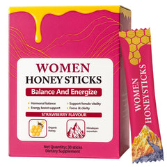 Shilajit Honey Sticks for Women packaging and individual sticks