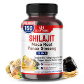 Shilajit Pure Himalayan front label with 150 capsules