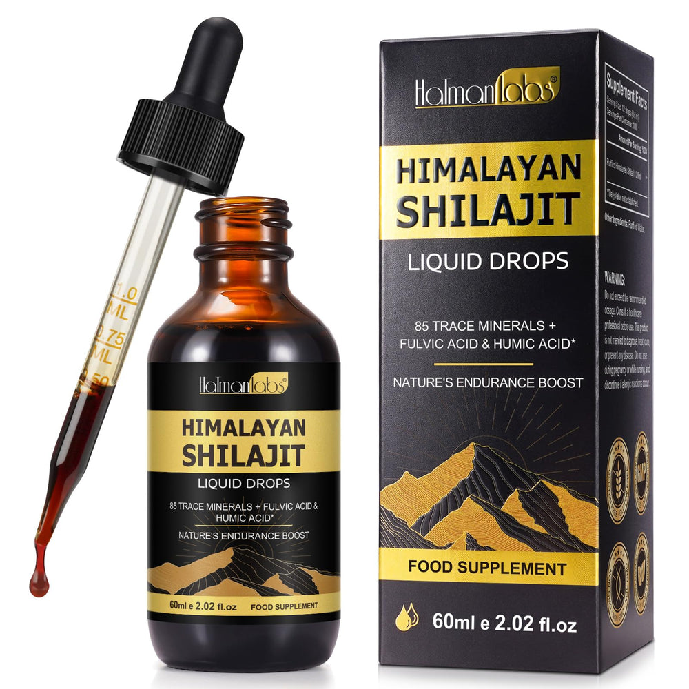 Bottle of Shilajit Pure Himalayan Organic Resin Drop with dropper