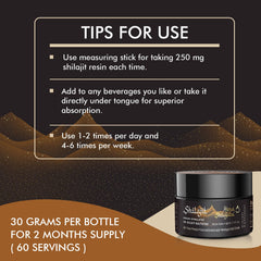 Two months supply packaging with measuring spoons