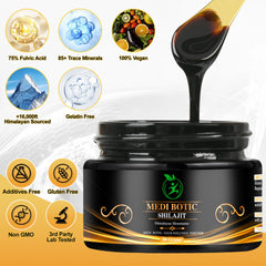 Close-up of Shilajit resin texture