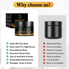 Pouring shilajit resin for mixing