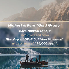 Dark glass bottle of Shilajit resin