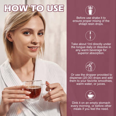 Daily use bottle with dropper for Shilajit resin drops