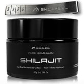 Shilajit resin harvested in the Himalayas in a 60g jar