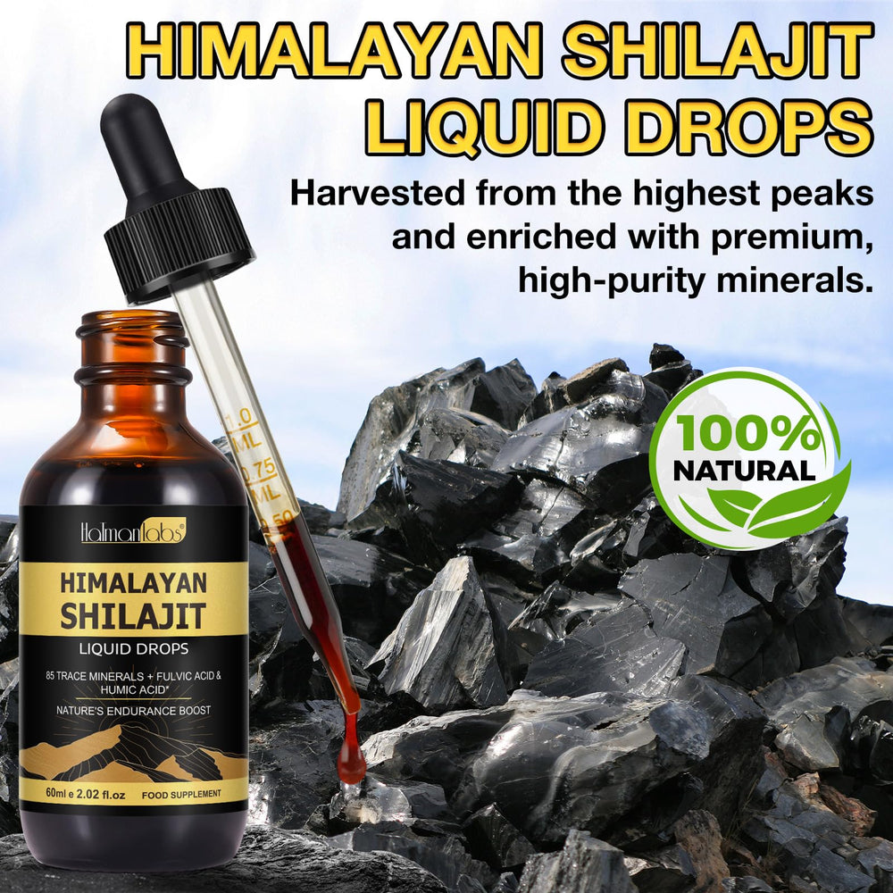 Quality and purity test imagery for Shilajit resin