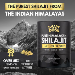 Shilajit resin with dosing spoon in the jar