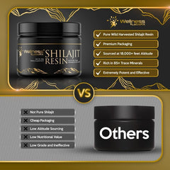 Vegan, GMP-certified Shilajit resin 60g packaging