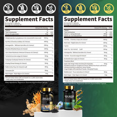 Sea moss and Shilajit capsules close-up