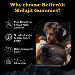Close-up of texture of Shilajit Mango Gummies