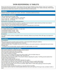 Bottle of Shin-BioferuminnS 350 tablets with label visible