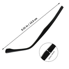 Replacement temple arm for eyeglasses black metal - angle view