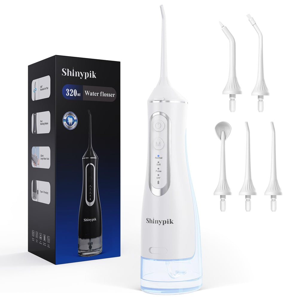 Front view of Shinypik Water Flosser White