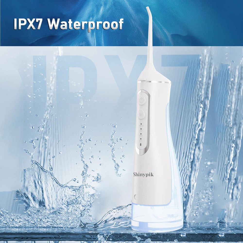 Unpacked Shinypik Water Flosser with travel case