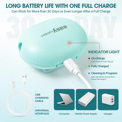 Compact travel-friendly blue toothbrush cleaner