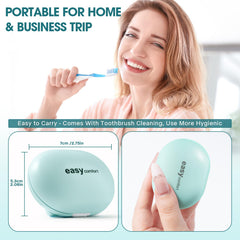 Product shot of Shmian blue toothbrush holder cleaner