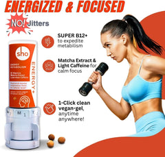 Small spherical softgel capsules used in SHO Energy+
