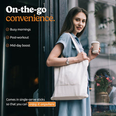 On-the-go packaging for ShroomDNA mushroom coffee packets.