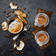 Organic, vegan, gluten-free certification badge on packaging