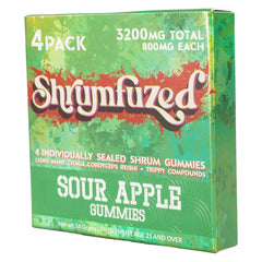 Packaging image showing tamper-evident, child-resistant design for Shrumfuzed gummies