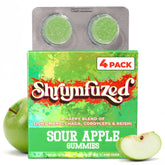 Shrumfuzed front packaging showing sour apple gummies and benefits