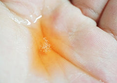 Product label and ingredients close-up