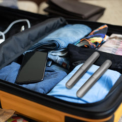 Compact 8 x 1.2 inch size in gray