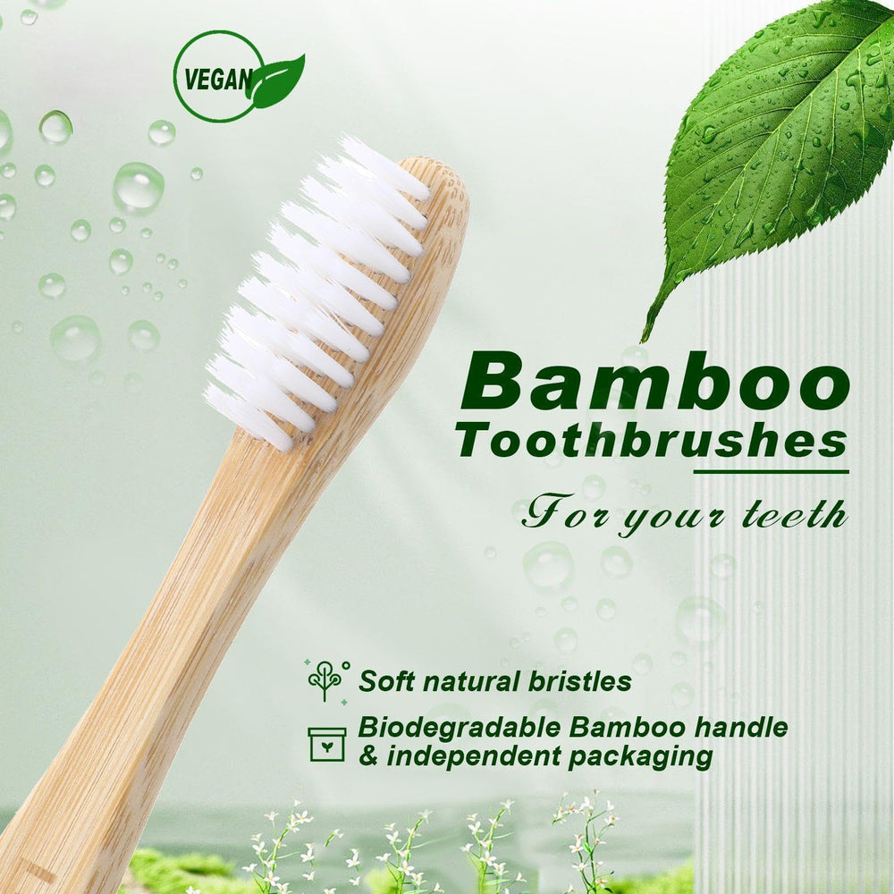 Soft nylon bristles on a durable bamboo handle for gentle brushing